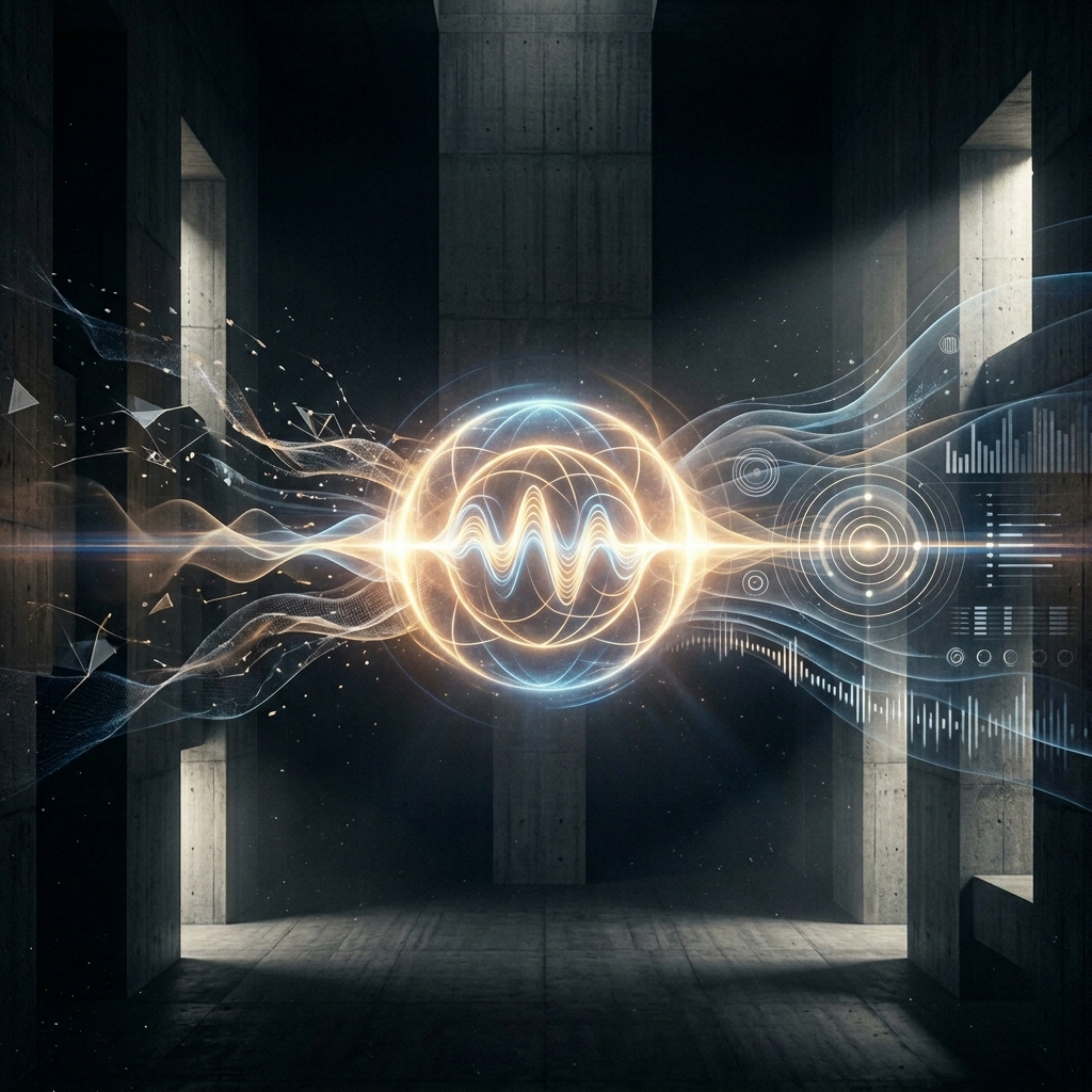 A glowing core emitting rhythmic waves